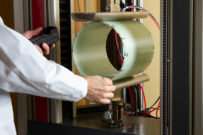 The development department tests pipes