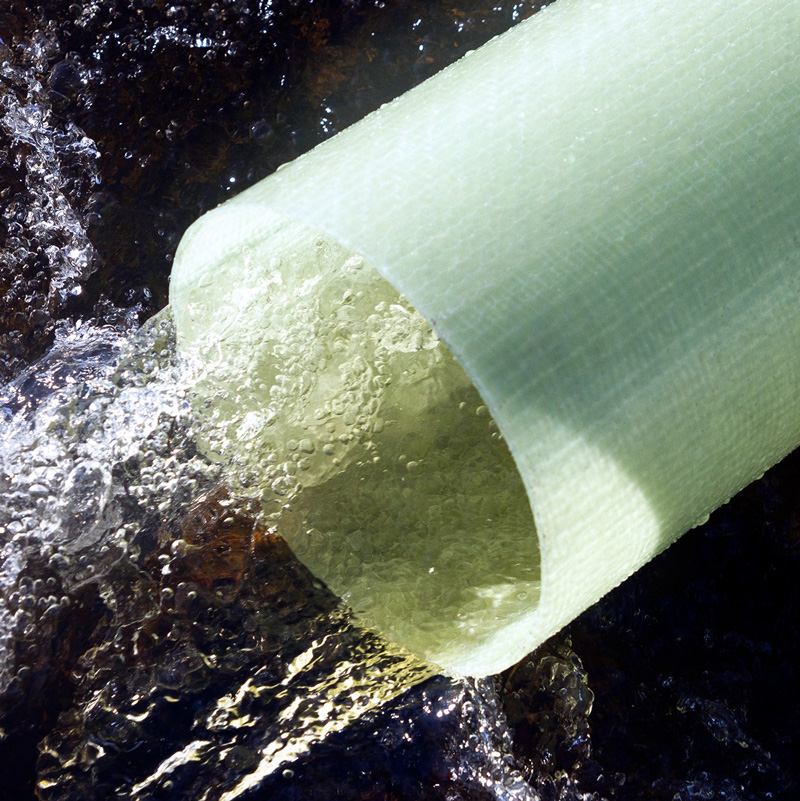 fiberglass tube with water