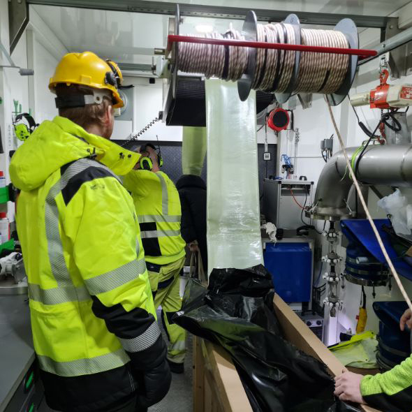 Inside installation truck