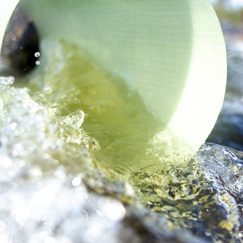 fiberglass tube with water