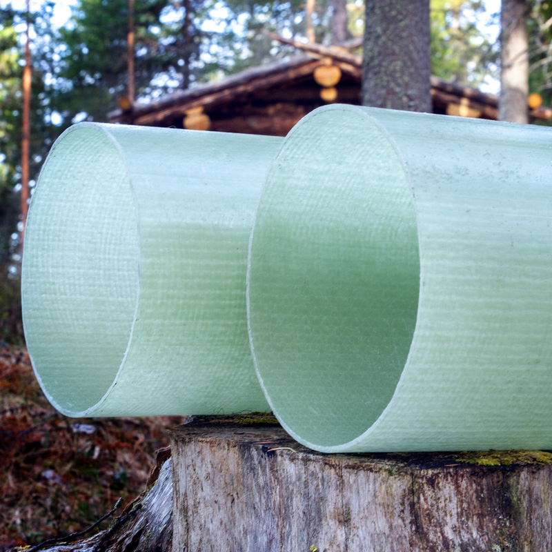 fiberglass tube with laying in nature